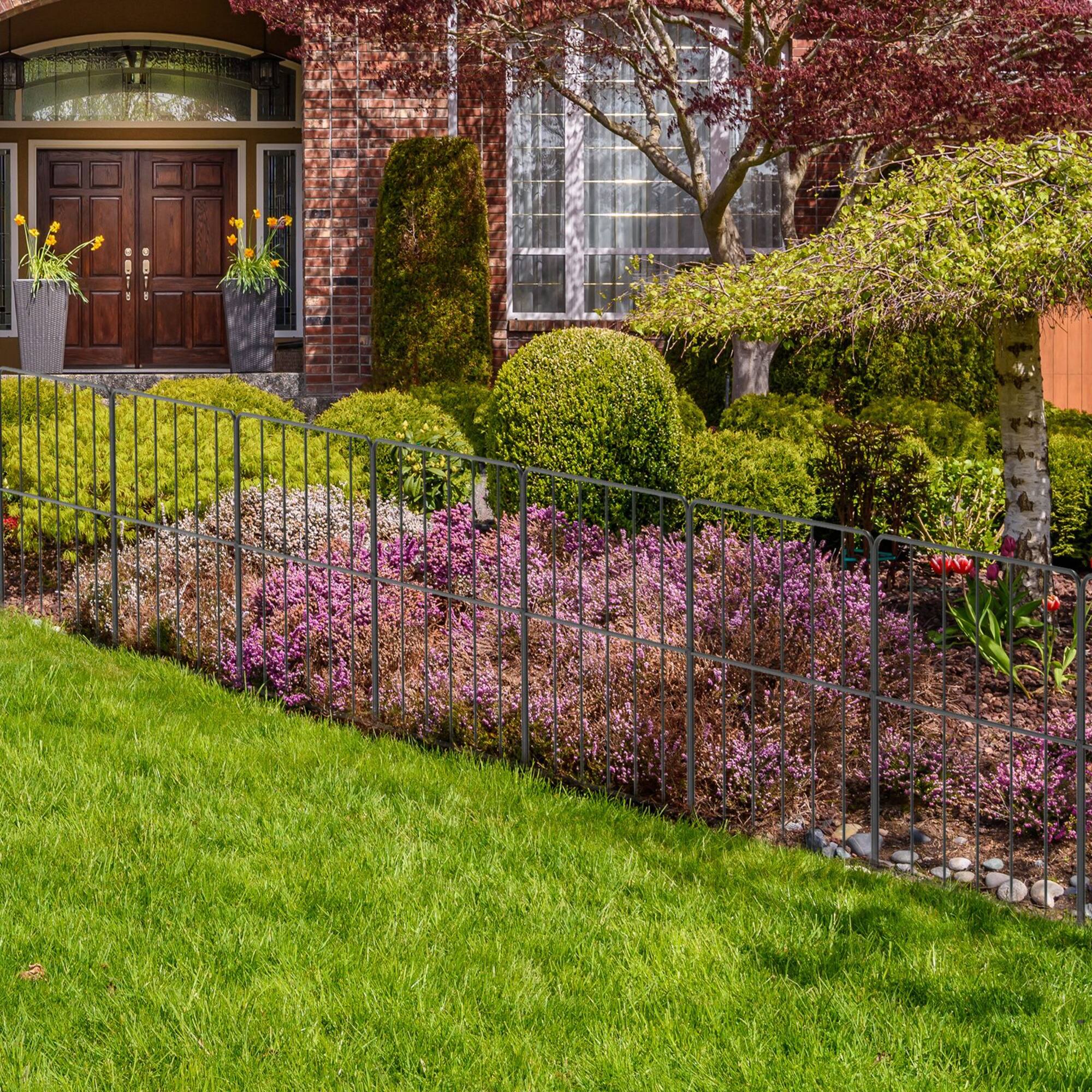 NEX 47ft. Black Square-Shaped Garden Fence